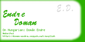 endre doman business card